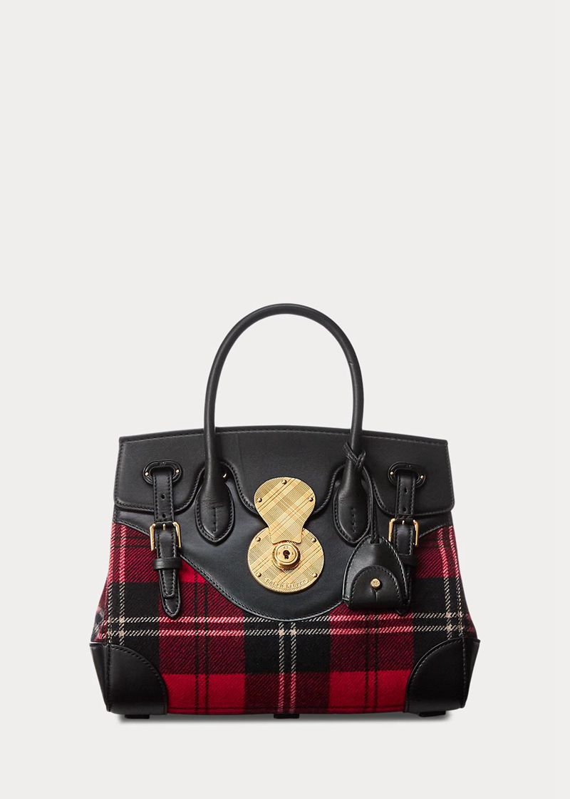 Bolso Ralph Lauren Mujer Plaid Soft Ricky 27 Chile Rojas NCSBT-8123